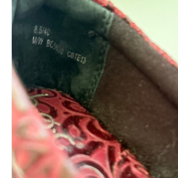 BOC Born Concept Peggy Paisley Leather Slip On Clogs Sz 8.5/40 Workwear Nursing - Picture 9 of 10